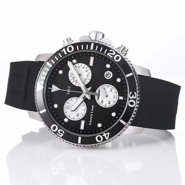 T120417A Quartz imperméable Watch SEASTAR MEN'S SPORTS ETA G10212 MOTION STRAP CASSIQUE T125617A Men de mode 0127206W247S