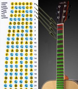 T1213121 Guitare acoustique ultramique Guitare Guitare Nou Fingerplate Musical Scale Stickers Guitar Parts Instrument ACCESSOIRES 5P7115642