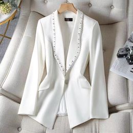 T131 damespakken blazers tij merk hoogwaardige retro modeontwerper lichte en decoratiestijl series pak jacket ster schouder een korrel slanke plus size schouders ophalen