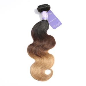 T1B / 4/27 Ombre 3 Tone Body Wave Bundles Brésilien Remy Human Hair Extensions 100% non transformée vierge de cheveux vierges bundles