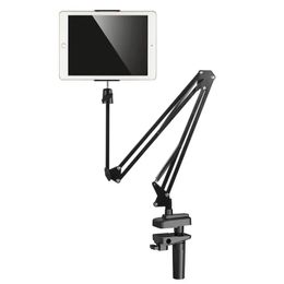 T2 Metal Desktop Stand Longarm Tablet Stand Bedde Desktop Lazy Bracket Ondersteuning Ipad Smartphone Holder Microfoon Boom Arm