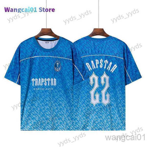 T230325T-shirts pour hommes wangcai01 T-shirts pour hommes Maillots de football Trapstar Sty T-shirt Hommes Femmes Tranning Run Entraînement Causal Court Seve Séchage rapide Cool Rreshing