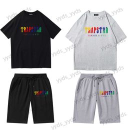 T230325Survêtements pour hommes T-shirts pour hommes Nouveau T-shirt Trapstar Vêtements de mode pour hommes et femmes 100% coton T-shirt d'été Marque Top S-3XL
