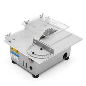 T4 Mini sierra de mesa de corte de madera banco de trabajo Torno eléctrico Pulidora Rectificadora DIY modelo de sierra