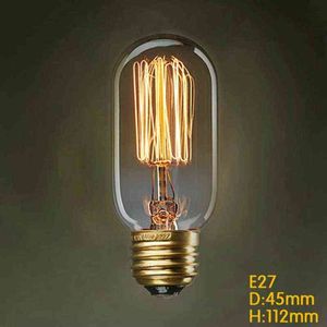 T45 40W Vintage Edison ampoules pour lampe Vintage, luminaires faits à la main bricolage, luminaire à incandescence Fashional Edison, E27 / 220V H220428