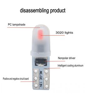 T5 Auto Car Taswboard Lights 2 3014 Lámpara de instrumentos de lectura SMD Lámpara sin bombilla LED de polaridad Blanca 12V DC