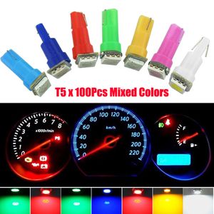 T5 LED Lamp Dashboard Dash Lights 12 V SMD Wedge Base Auto Truck Instrument Indicator AC Lamp Auto Interieur Accessoires 37 73 74 79