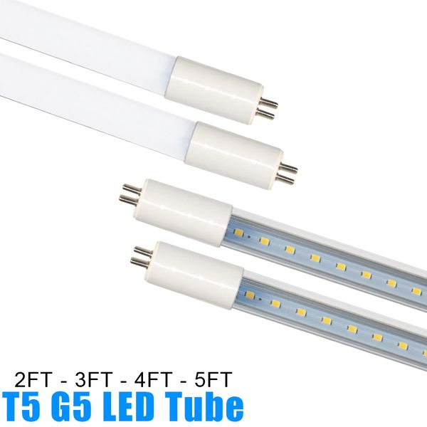 T5 LED Tube Light 4ft 3ft 2ft T5 Fluorescent G5 LED Lights 9w 13w 18w 23w Lampe à tubes LED intégrée de 4 pieds AC85-265v usalight