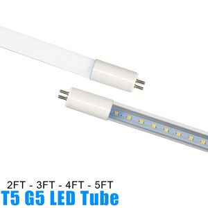 Tubos LED T5 2 pines 4 pies 3 pies 2 pies 1 pie 18W AC85-265V Luces G5 100LM / W SMD2835 Lámparas fluorescentes Bombillas de barra lineal 1,2 m Controlador de brillo interior OEMLED