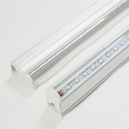 T5 LED-buizen Lichten 8ft 6ft 5ft 36W AC85-265V Geïntegreerde PF0.95 SMD2835 5000K 5500K Fluorescent Lampen 8 voet 220V 250V Lineaire Bar Barbs Accessoires 100lm/W Helderheid