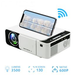 T5 Mini Projector Ondersteunde Full HD 1080p Video Beamer LED Video Home Theatre compatibel met USB AV