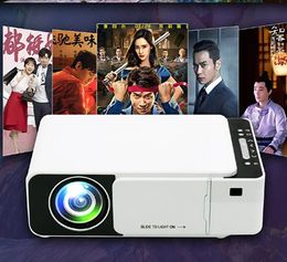 T5 Portable LED 4K 2600 Lumens 1080p HD Projecteur Video USB Beamer pour le cinéma Home Cinéma Projecteurs WiFi en option