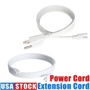 T5 T8 3PIN Connection Cable Extension Switch voor ge￯ntegreerde LED -buisvermogen met US Plug 1ft 2ft 3,3ft 4ft 5ft 6 ft 6,6ft 100 Pack Crestech168