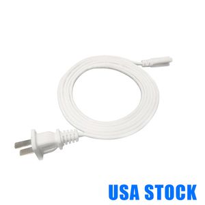 T5 T8 LED-buisstofkoord met Amerikaanse plug 4ft kabel elektrische draadconnector 3 tandenverlichtingsaccessoires 85-277V 1ft 2ft 3,3 ft 4ft 5ft 6,6 ft 100 pc's crestech