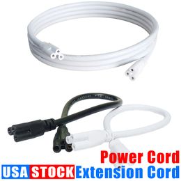 T5 T8 Conector de tubo Cable Cable de extensión Interruptor para cable de alimentación LED integrado con enchufe de EE. UU. 1FT 2FT 3.3FT 4FT 5FT 6FT 6.6Feet 100 piezas Usastar