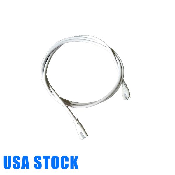 Interruptor de cable de extensi￳n del cable del conector del tubo T8 para el cable de alimentaci￳n LED integrado con enchufe de EE. UU. 1ft 2ft 3.3ft 4 pies 5 pies 6 pies 6.6 f t 100 paquete crestech