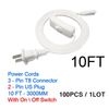 10 pieds 2pin US Power Cords avec interrupteur
