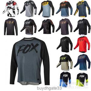 T5JY T-shirts pour hommes nouveau Fox hors route moto course cyclisme vêtements de sport à manches longues haut VTT T-shirt