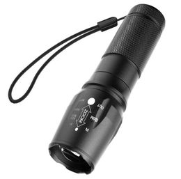 Lampes de poche T6 torche tactique haute puissance lampe de poche LED zoomable torches d'autodéfense zoomable étanche camping randonnée tlamp