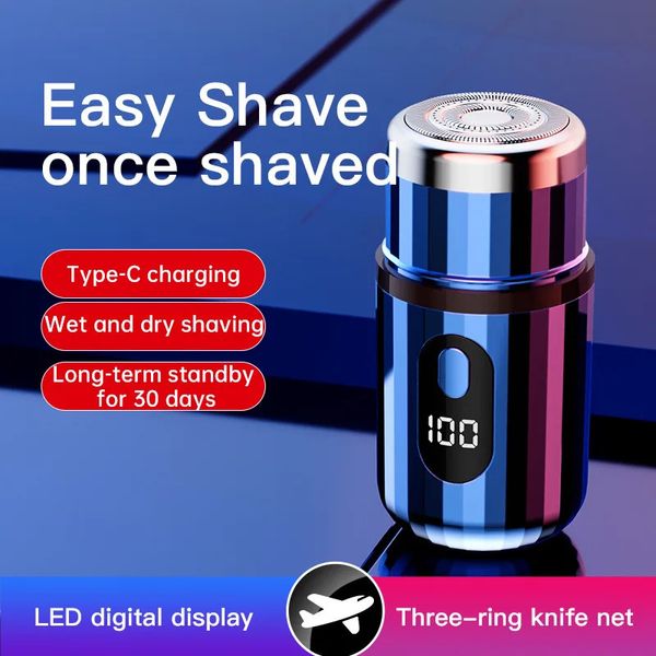 T6 Mini Electric Shaver 3d Floating Head Typec Charge Fast Charging Mens Rechargeable 240418