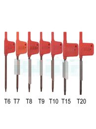 T6 T7 T8 T9 T10 T15 T20 Destornillador Torx Llave inglesa Pequeña bandera roja Destornilladores Herramientas 200pcslot8777786