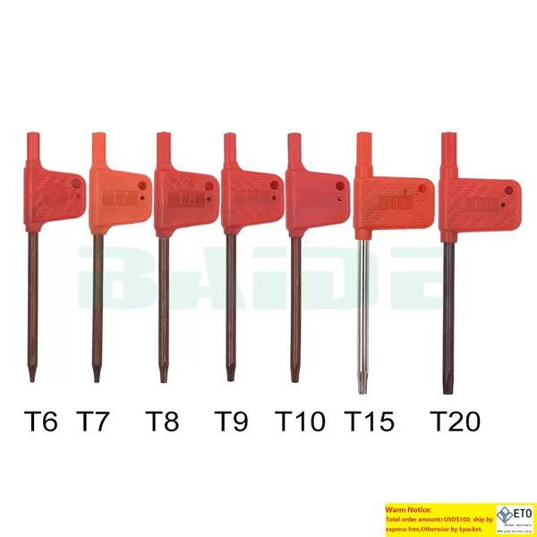 Tournevis Torx T6 T7 T8 T9 T10 T15 T20, outil de tournage, clés à barre d'alésage pour outils d'insertion, lot de 2000 pièces