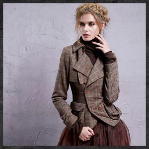 T611 dames pakken blazers tide merk hoogwaardige retro modeontwerper temperament mode mode wol serie pak jas slanke plus size dames kleding