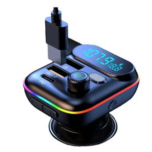 T70 Car MP3 Player, nouvelle voiture Bluetooth avec PD / QC3.0 Charge rapide, émetteur FM, USB C Car mp3