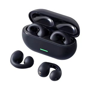 T75 Draadloze oordopjes Oorclip Bluetooth-hoofdtelefoon Stereo Bass Sport-headset Beengeleiding Oortelefoon met microfoon voor smartphones