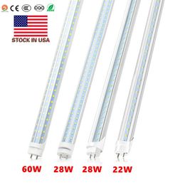 T8 4ft Tube Lights Ampoule LED 18W 22W 28W 4 pieds 4ft LED T8 G13 Light Tube Shop Light Warehouse Tube Lamp