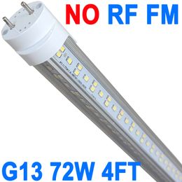 Ampoule tube T8 72 watts 48 pouces, 6 500 K, 7 200 lumens, lumière du jour, culot à deux broches G13, ampoule fluorescente T8 pour garage à double extrémité Crestech
