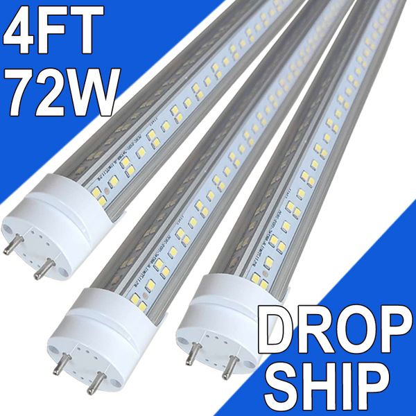 T8 72 W Blanc froid, lampe à tube linéaire fluorescent T8, ampoule de rechange pour luminaire T8, base à deux broches G13, lampe fluorescente de remplacement, 6 500 K pour garages usastock