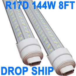 T8 8Ft 144W LED-buislamp met R17-basis, 6500K koud wit, 18000 lumen, ideaal voor fabrieken, werkplaatsen, benzinestations, tentoonstellingshal, gymzaal, garage crestech