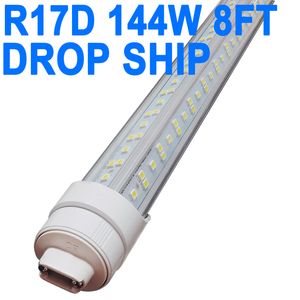 T8 8Ft 144W LED-buislamp met R17-basis, 6500K koud wit, 18000 lumen, ideaal voor fabriek, werkplaatsen, benzinestation, tentoonstellingshal, voor magazijngaragekast crestech