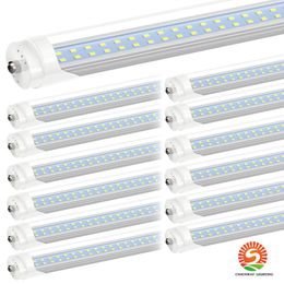 T8 8FT tube fluorescent en forme de V FA8 LED Tube ampoule lumières 8 pieds Tube 45W LED très brillante Tubes lumière 8FT simple broche 5000K 6000K