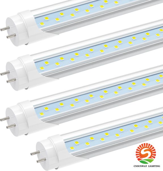 Tubo de luz LED de accionamiento directo T8 de 3 pies, 2520 lm, tipo B 18 W, 6000 K, reemplazo de bombilla fluorescente F30T12 de 45 W de 36 pulgadas, potencia de doble extremo, certificación ETL, quitar balasto, iluminación