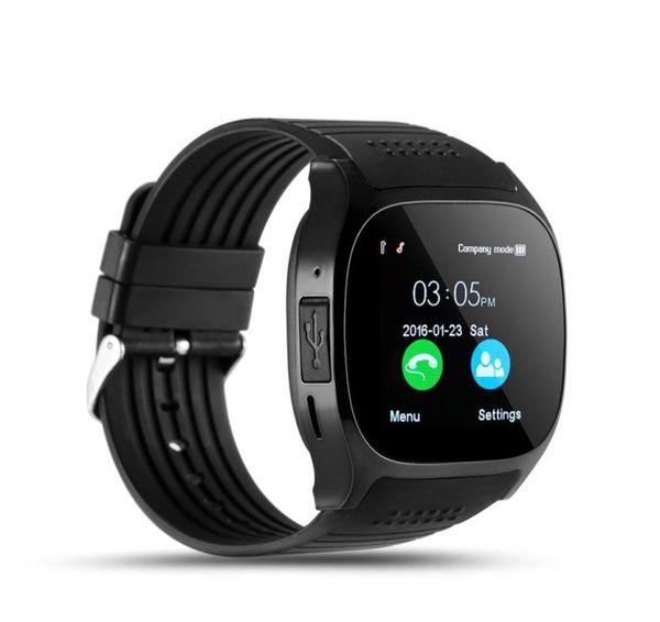 T8 GPS Reloj inteligente Bluetooth Pasómetro Rastreador de actividad deportiva Reloj de pulsera inteligente con cámara Reloj Pulsera con ranura SIM para iPhone An8294346