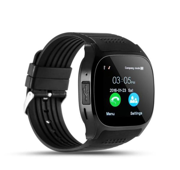 T8 GPS Reloj inteligente Bluetooth Pasómetro Rastreador de actividad deportiva Reloj de pulsera inteligente con cámara Reloj Pulsera con ranura SIM para iPhone An6301160
