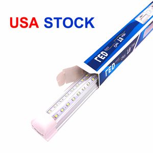 T8 Tube Led Intégré En Forme De V 4ft 5ft 6ft 8ft 144W Refroidisseur Porte Led Lumières Tubes Double Face Led Éclairage Fluorescent AC85-265V