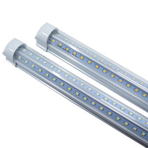 T8 LED-lamp buislicht 2FT 18W 2000lm Wit Helder Melkachtig deksel Dubbele V-vorm Geïntegreerd enkel armatuur Buislamp Plafondlamp