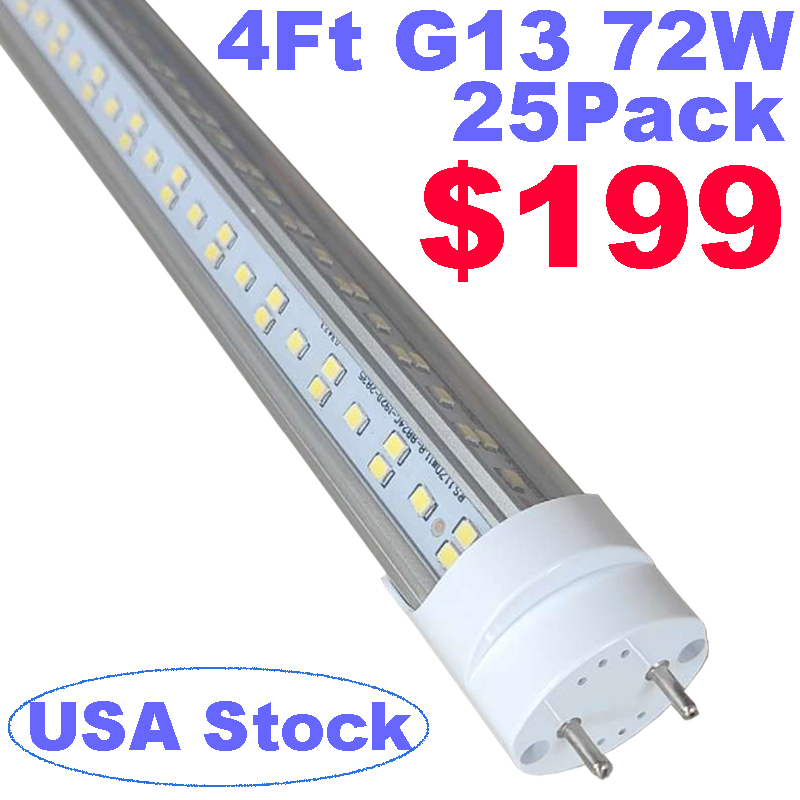 T8 LED -glödlampor 4 fot LED -ersättning för fluorescerande rör T12 LED 4ft MLASCENT -glödlampor 4ft 4 Footlightbulb 4 ft LED -floescent fluorescerande glödlampor Crestech168