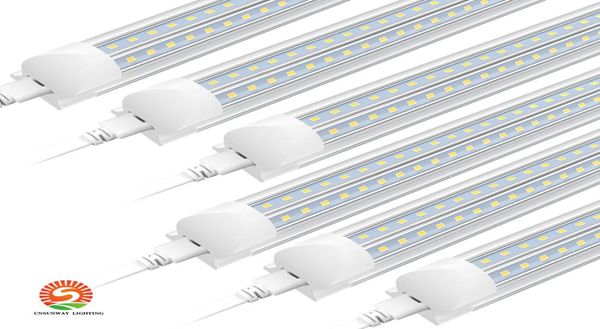 Tube de plafond Led T8, 4 pieds, 40W, 5 pieds, 50W, 6 pieds, 65W, 8 pieds, 90W, 24m, refroidisseur intégré, porte Led fluorescente, Double lueur, éclairage 9824133