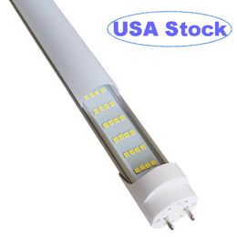 Ampoules LED T8 Tube de 1,2 m, alimentation à double extrémité, ampoules LED de rechange fluorescentes de 1,2 m, couvercle laiteux givré en forme de V, base G13 à deux broches sans pilote RF USAlight