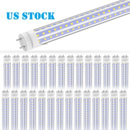 T8 LED-buis gloeilampen Winkellichten 4ft 36W 4680LM 6000K 5000K COUD DAGLACHT WIT fluorescerende vervanging D-vormige BI Pin G13 Dual-End Garage Warehouse Barbershop