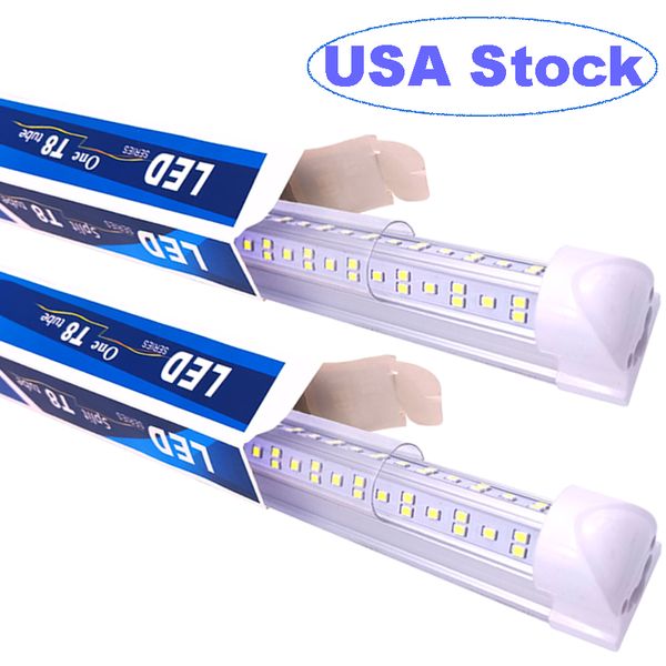 T8 LED Tube Lighting 8FT 4 Foot 72W 8Ft 100W SMD 2835 Remplacement de la lumière fluorescente 6000K Clear Cover Shop Lampe Ampoules US STOCK oemled