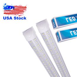 Tube LED T8 LED en forme de V Tubes intégrés 2 pieds 4 pieds 5 pieds 6 pieds 8 pieds 8 pieds Double rangée 4 pieds 36W 72W 100W 144W USA STOCK USALIGHT