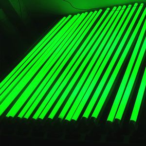 T8 tubes à LED Couleur Lumière 2 pieds 3ft 4ft 5ft 24W Integrated AC85-265V Couleur simple lampe en aluminium rouge vert bleu jaune