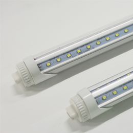 T8 Tubes LED en forme de V FA8 R17D 4ft 120cm 56W AC85-265V PF0.95 SMD2835 Lumières Une seule broche 1200mm Lampes fluorescentes 5000K 5500K Blanc Rotation V Forme Ampoules linéaires Barre 250V