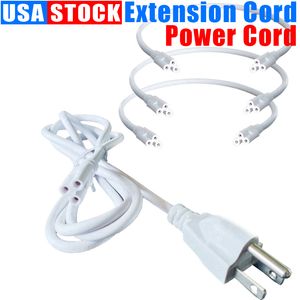 Cable de tubo de alimentación de interruptor T8 para luz LED s Cables de extensión de lámpara fluorescente Adaptador de enchufe de cable de alimentación 1FT 2FT 3.3FT 4FT 5FT 6FT 6.6 FT 100 piezas Oemled