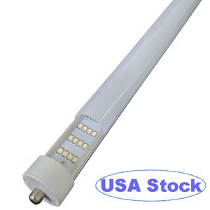 Tube LED T8/T10/T12 de 2,4 m, base FA8 à broche unique de 2,4 m, 144 W 18 000 lm, blanc froid 6500 K, ampoules fluorescentes LED 4 rangées de 2,4 m (remplacement 250 W), couvercle laiteux givré crestech168